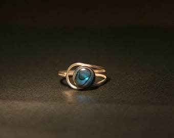 Small mother-of-pearl ring round