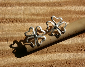 Earrings cloverleaf made of silver