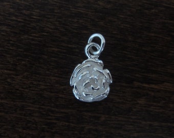 Süße Mini Rose als Anhänger aus Silber