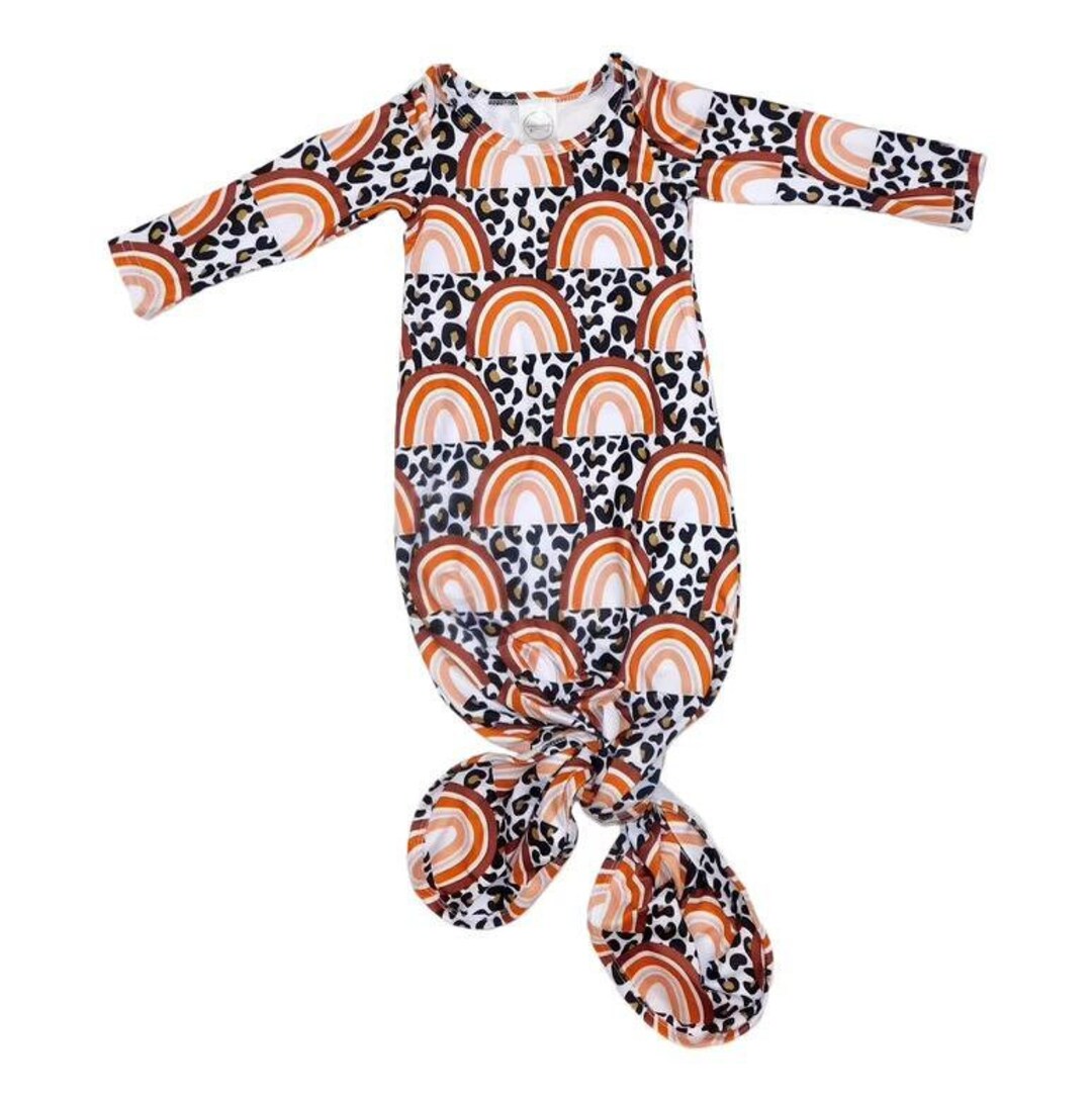 Knotted Gown Rainbow Gown Baby Gown Rainbow Baby Gown Etsy