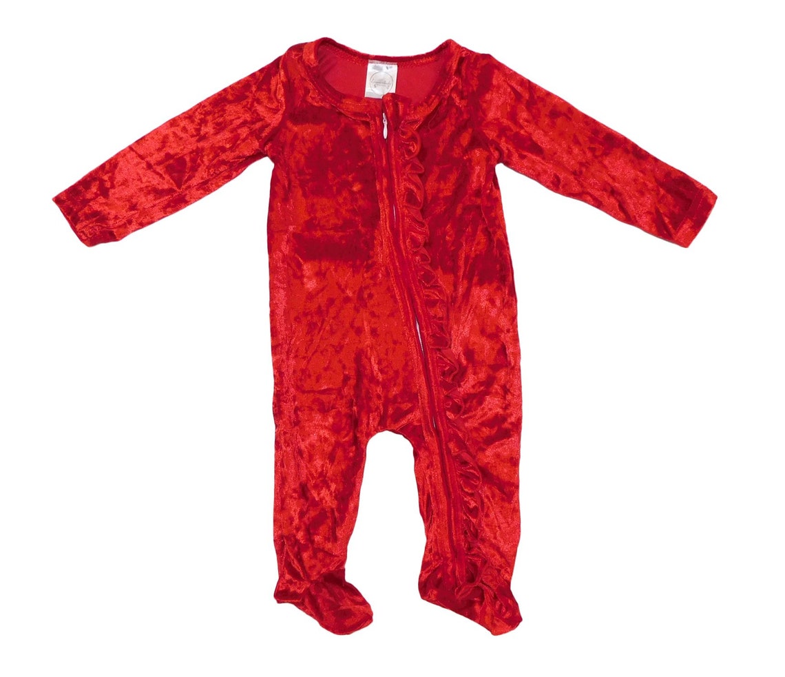 Red Sleeper Footie Sleeper Red Baby Sleeper Baby Footie Etsy