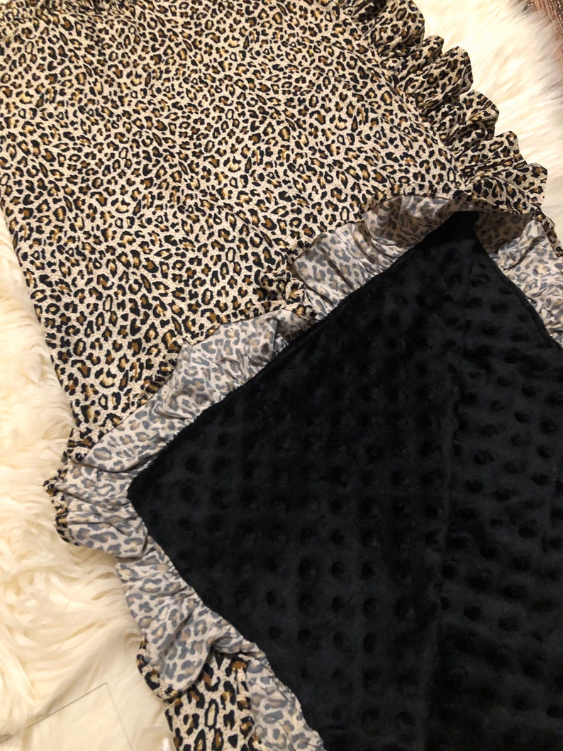 Leopard Minky Baby Receiving Blanket Minky Leopard Leopard Etsy