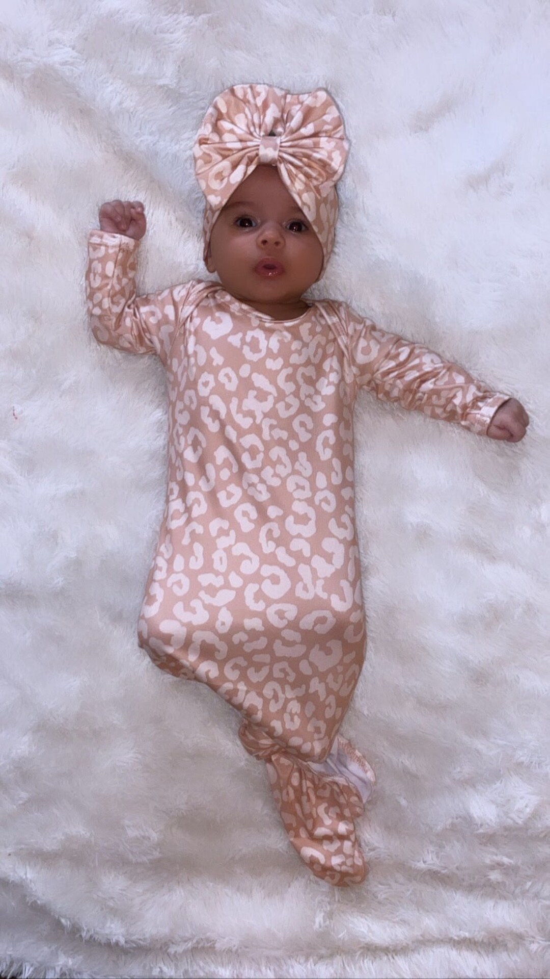 Baby Bamboo Miley Leopard Gown