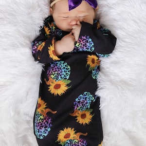 Pumpkin baby gown, tie dye, pumpkin, Halloween, baby gown, Halloween outfit