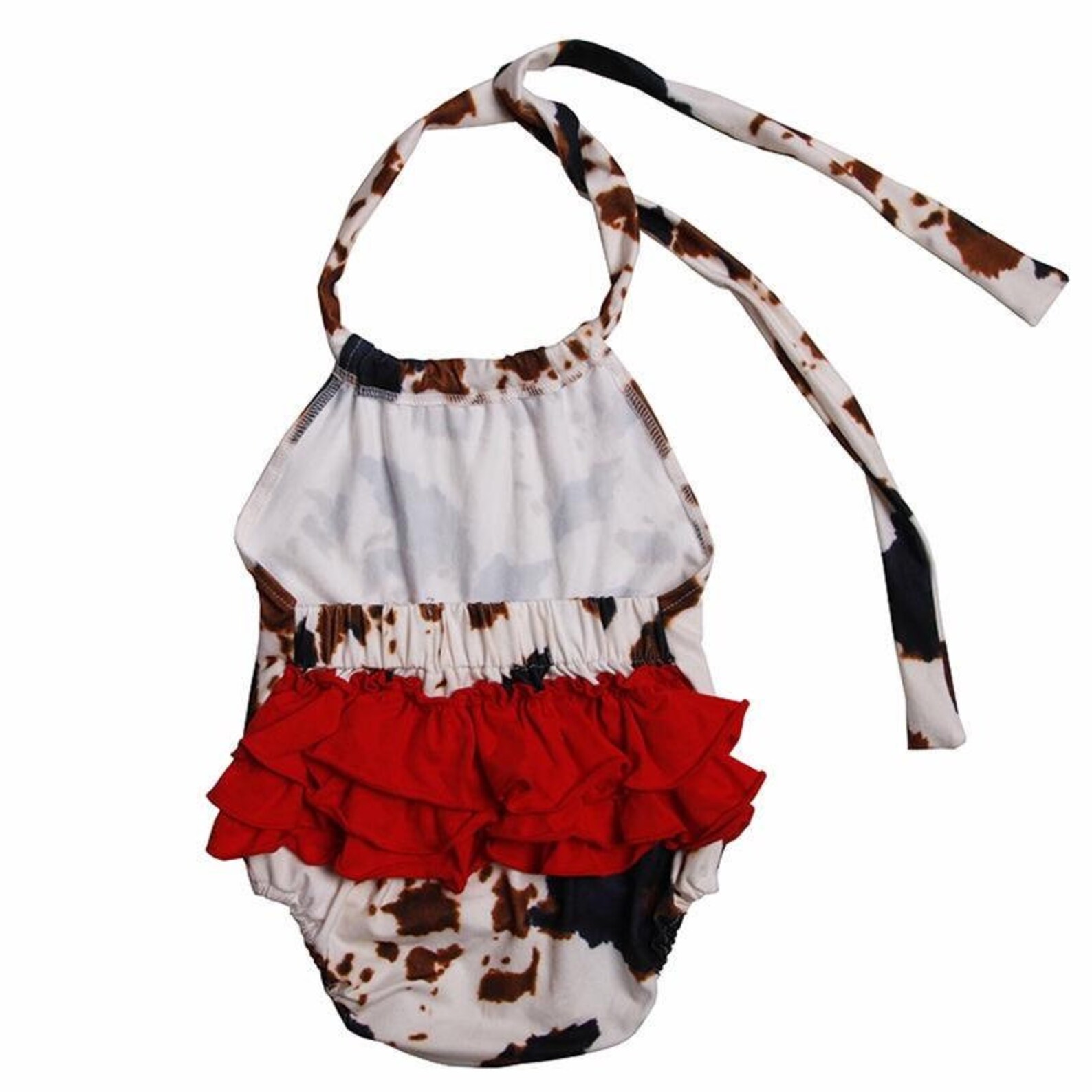 Cow Romper Baby Girl Cow Outfit Cows Baby Cow Romper Etsy UK