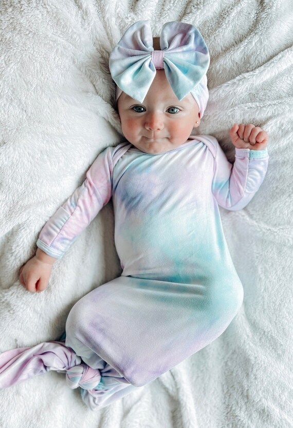 Baby girl tie gown deals