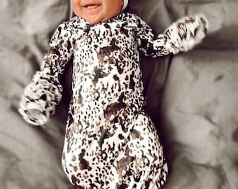 GOWN ONLY, Cow gown, baby gown, baby cow gown, going home outfit, baby, gown for baby