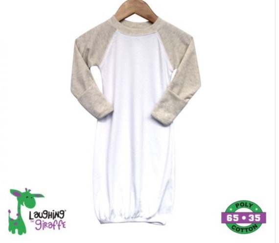 raglan baby gown blanks