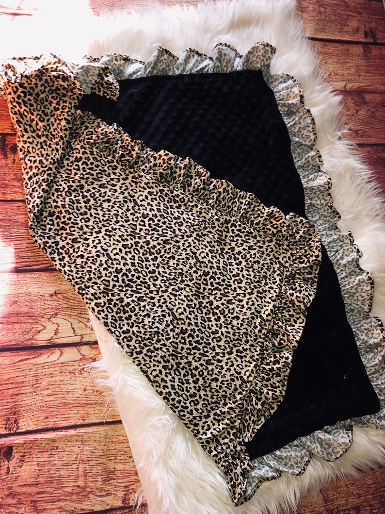 Leopard Minky Baby Receiving Blanket Minky Leopard Leopard Etsy