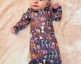 Baby girl tie gown hotsell