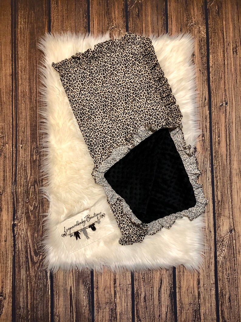 Leopard Minky Baby Receiving Blanket Minky Leopard Leopard Etsy