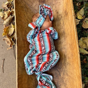 babyjurk, geknoopte jurk, stropdasjurk met strik, serape luipaardjurk, babyjurk naar huis gaan meisje, babyjurk coming home-outfit, set babyjurk