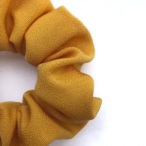 YELLOW GOLD SCRUNCHIE | tie dye scrunchies hair tie ponytail holder Pretty Yellow Gold Polyester hair scrunchie