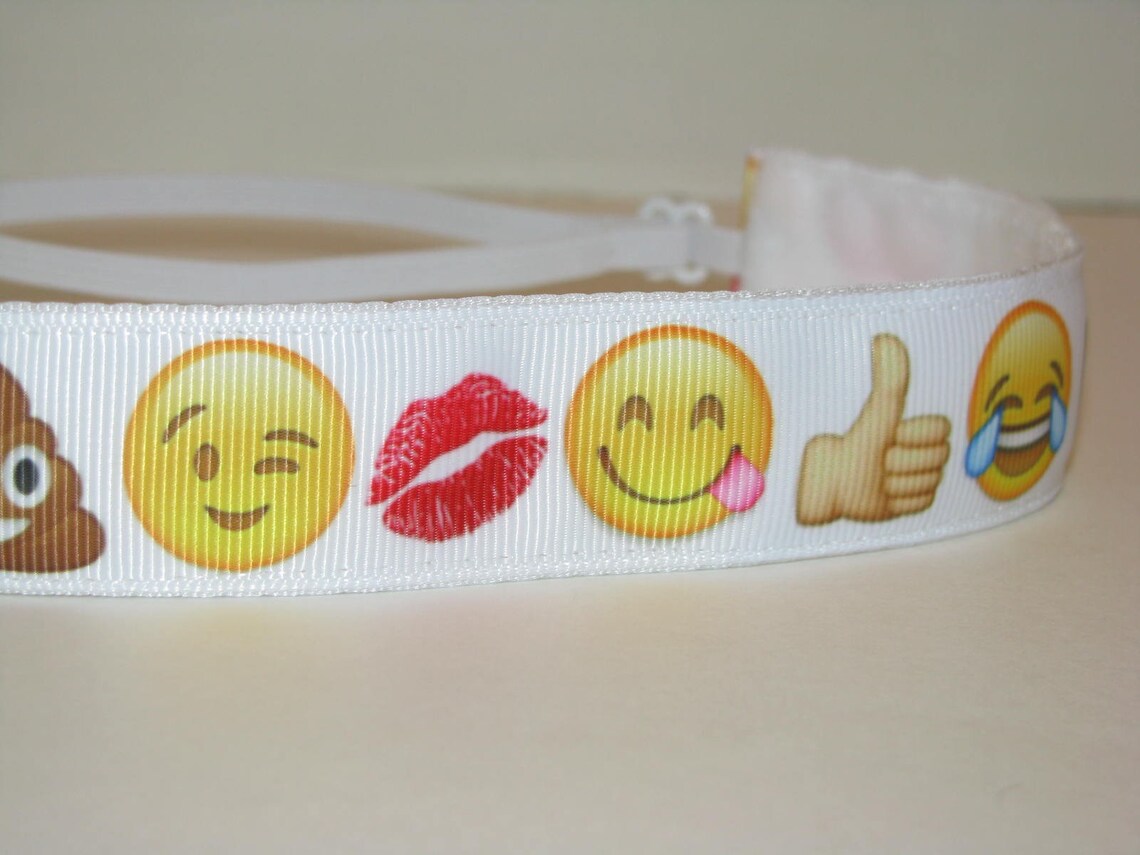 EMOJI Adjustable Headband Non slip Velvet Back Head band - Etsy Italia