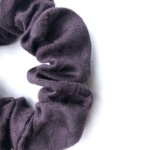 PURPLE JACQUARD SCRUNCHIE | scrunchies hair tie ponytail holder Beautiful Purple Jacquard Scrunchie