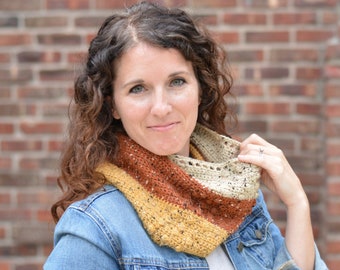 Fall Rustic Cowl Pattern for Women - Instant PDF Download