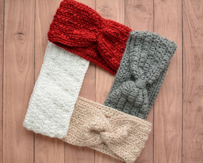 Gehaakt oorwarmerpatroon – winterhoofdband voor dames (pdf-download) afbeelding 8