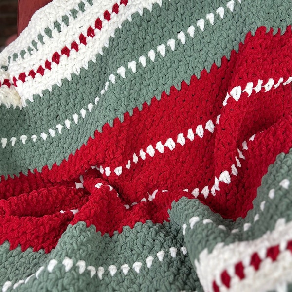 Christmas Blanket Crochet Pattern - Crochet Pattern for Christmas - Instant PDF Download