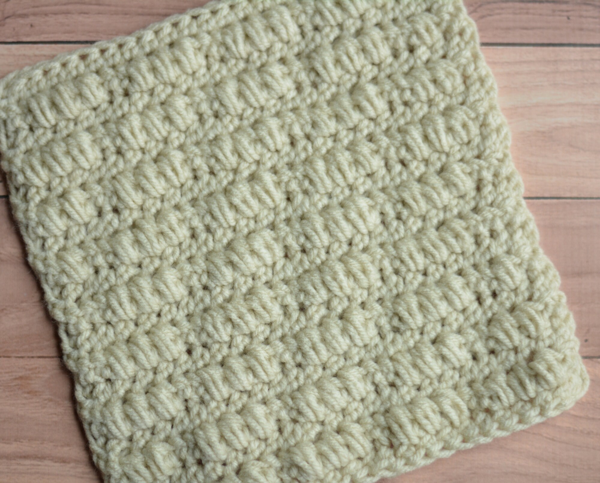 Textured Puff Stitch Crochet Blanket Square Pattern - Instant PDF ...