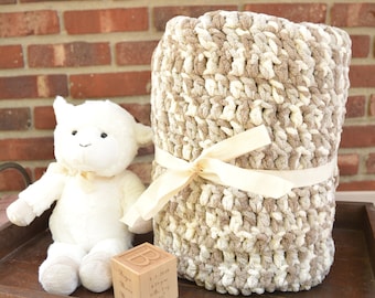 Modèle de couverture pour bébé facile au crochet - Adapté aux débutants (téléchargement PDF)