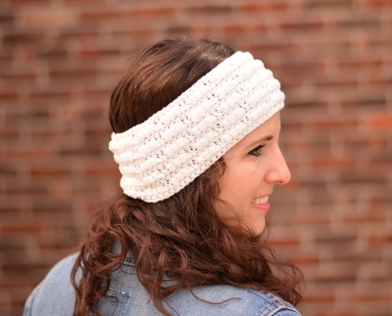 Gehaakt oorwarmerpatroon – winterhoofdband voor dames (pdf-download) afbeelding 3