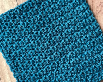 Alternate Single Crochet Square Pattern for Beginners - Instant PDF Download