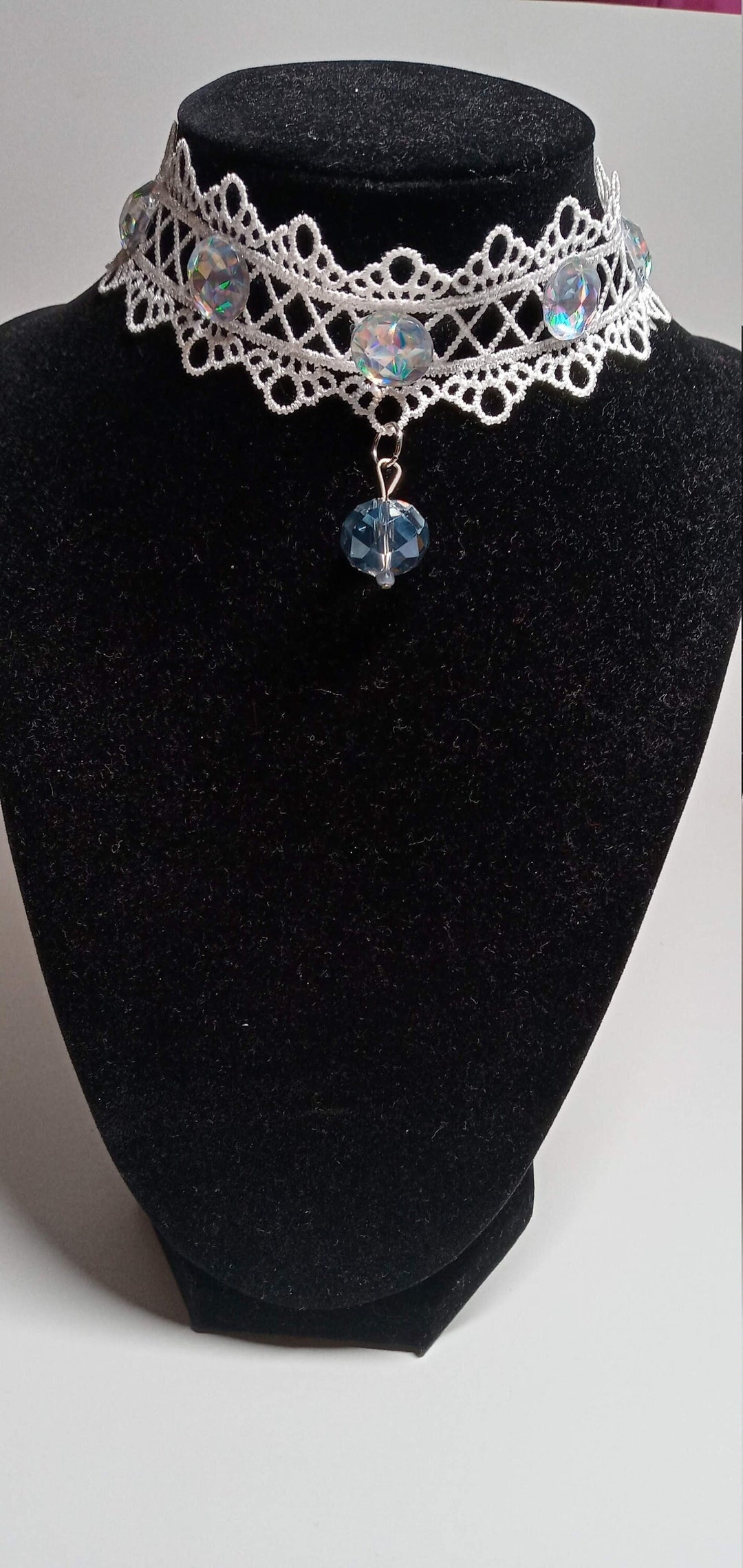 Blue & Orange Choker Necklace