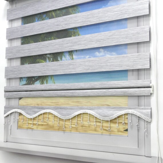 Brilliant Double Rollo Grey Messmouts monochrome Oregon Light Grey Window Door Spectly Visual Protection sunscreen Jalousie curtains