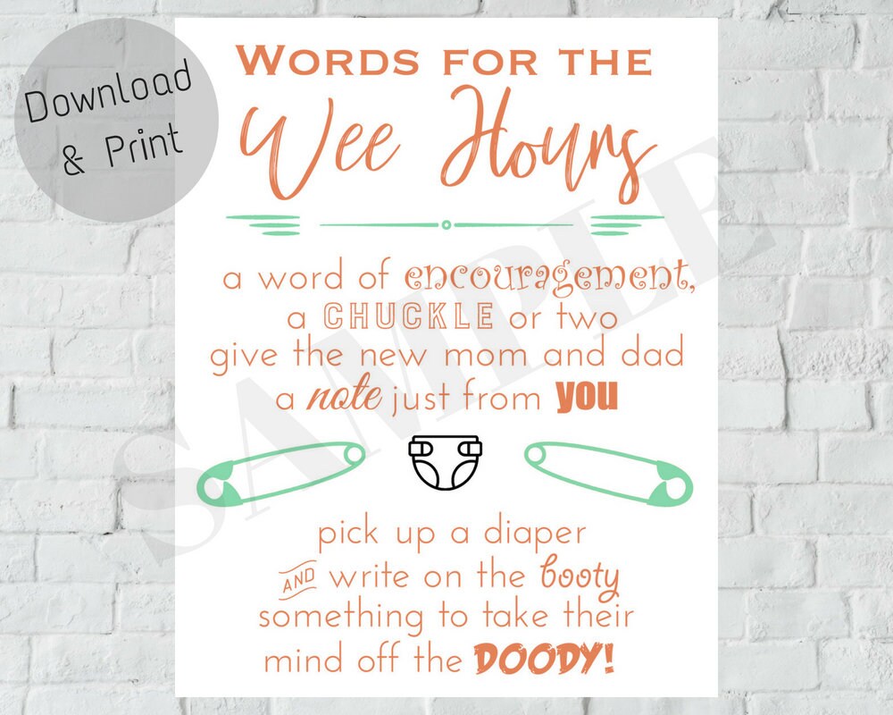 Cute For Baby Shower Have Guests Write Midnight Messages On