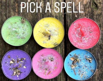 Easy spell kits handmade herbal candle with instructions Wiccan gift pagan witch ritual candles magick money spell love spell psychic luck