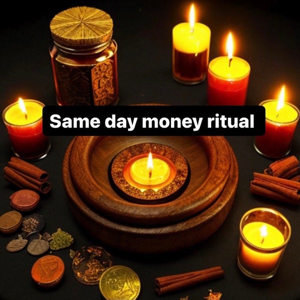 Same day casting for money wealth abundance windfall ritual candle sigil art casting fast