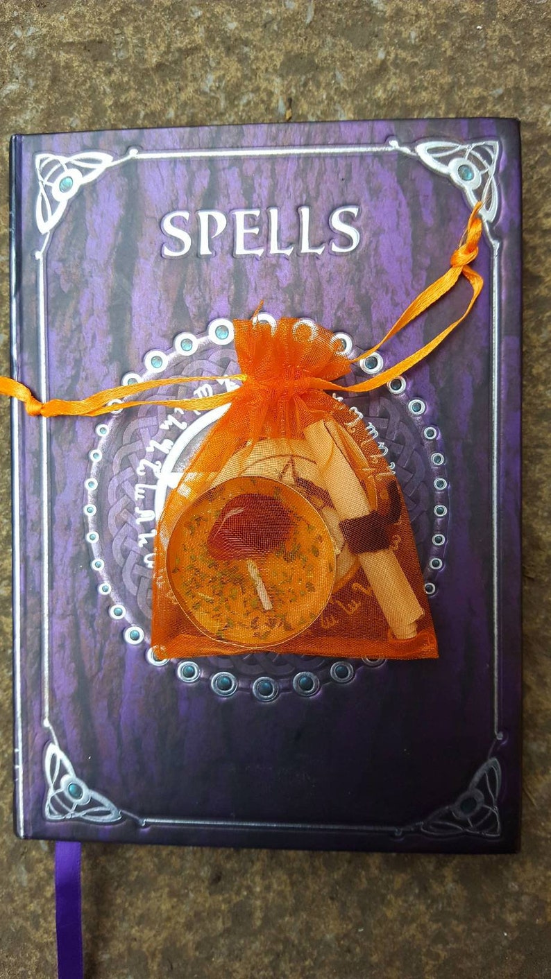 Easy spell kits with herbal candle, crystal, pentagram fast effects love money luck healing beauty, custom pagan wiccan witch gift set Confidence