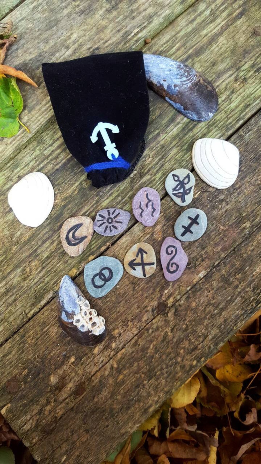 8 Ooak Cornish Pebbles Sea Stones Witch's Runes Runestones - Etsy