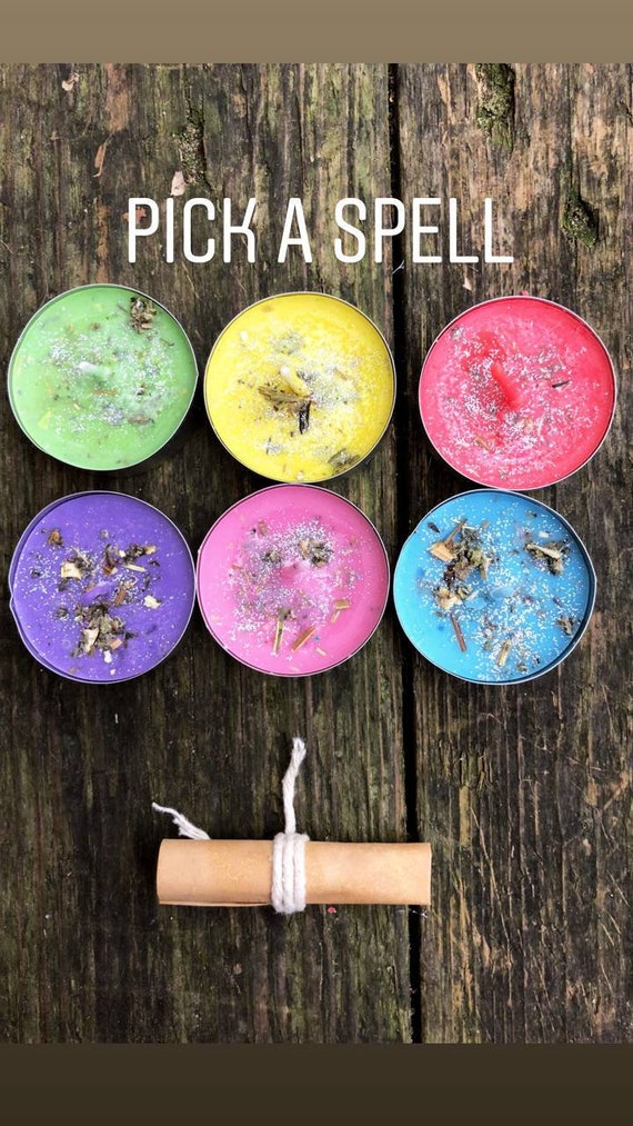 Easy Spell Kits Handmade Herbal Candle With Instructions Etsy