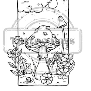 Floral Mushroom - Instant Download Tattoo File/ Print