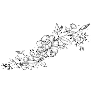 Floral Design - Instant Download Tattoo File/ Print