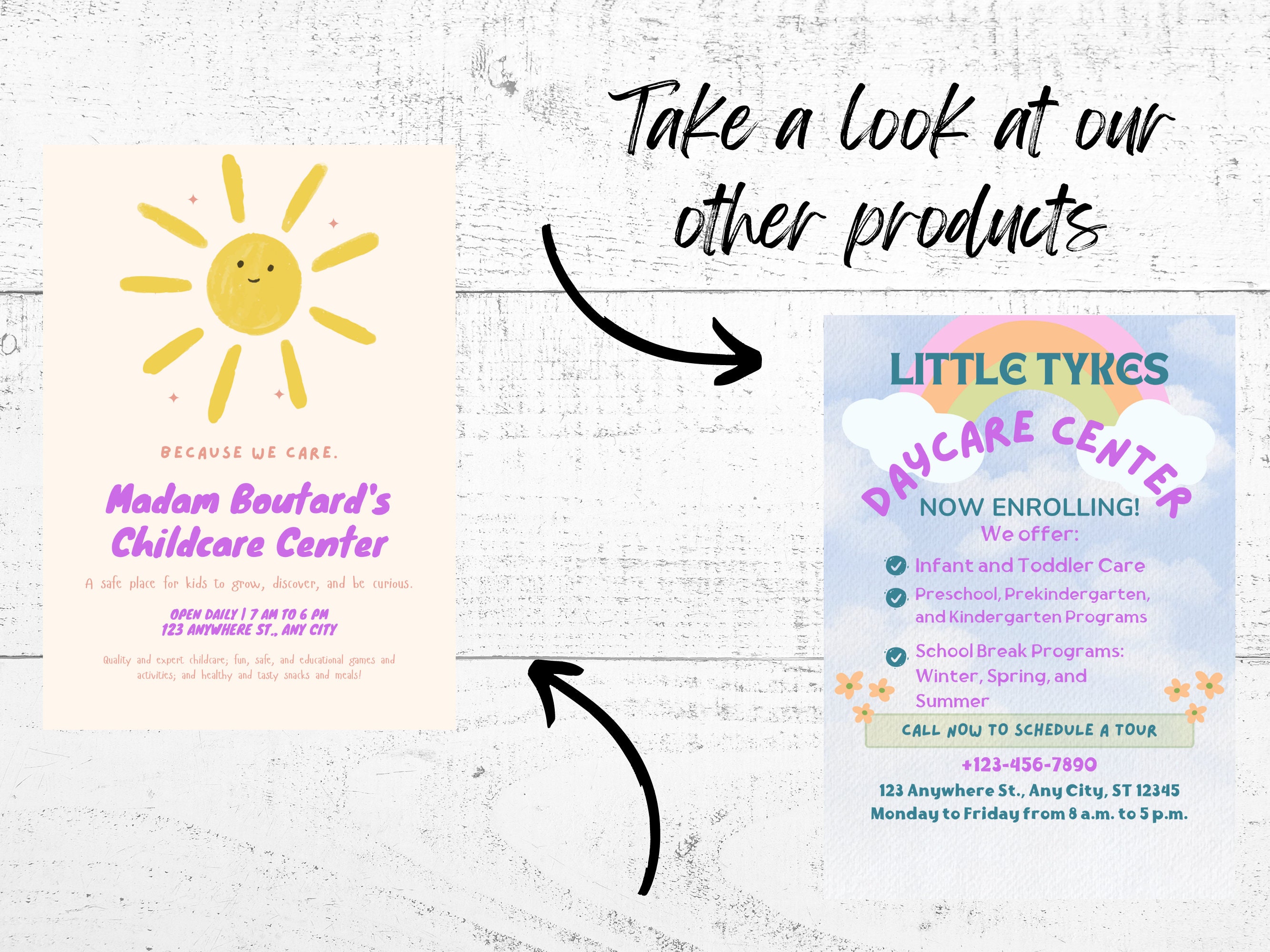 Daycare Flyer Inhome Childcare Flyer Canva Template daycare Business