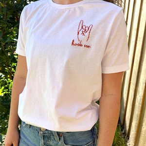 Hook 'Em Longhorns Shirt: Hand Embroidered Game Day Attire