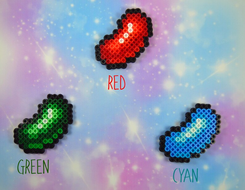 Jellybean Perler Fuse Bead Sprite Art Zipper Pull Keychains Etsy
