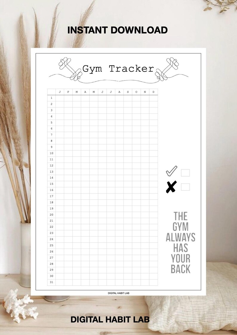 Gym Tracker | Printable PDF | Workout Log & Fitness Planner - Etsy Canada