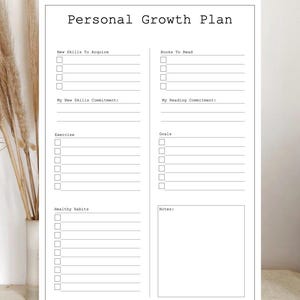 Personal Growth Planner | Printable PDF | Self-Development & Mindset Tool