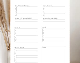 Personal Growth Planner | Printable PDF | Self-Development & Mindset Tool
