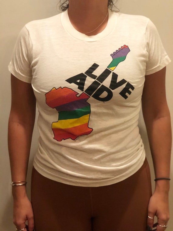 Vintage Live Aid 1985 concert shirt. Queen