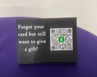 Custom QR Code Gift Table Sign, Cashless Event Solution