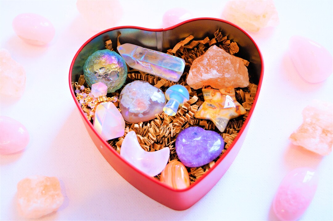 Personalized Crystal Valentines Box Crystal Valentine Set Crystal ...
