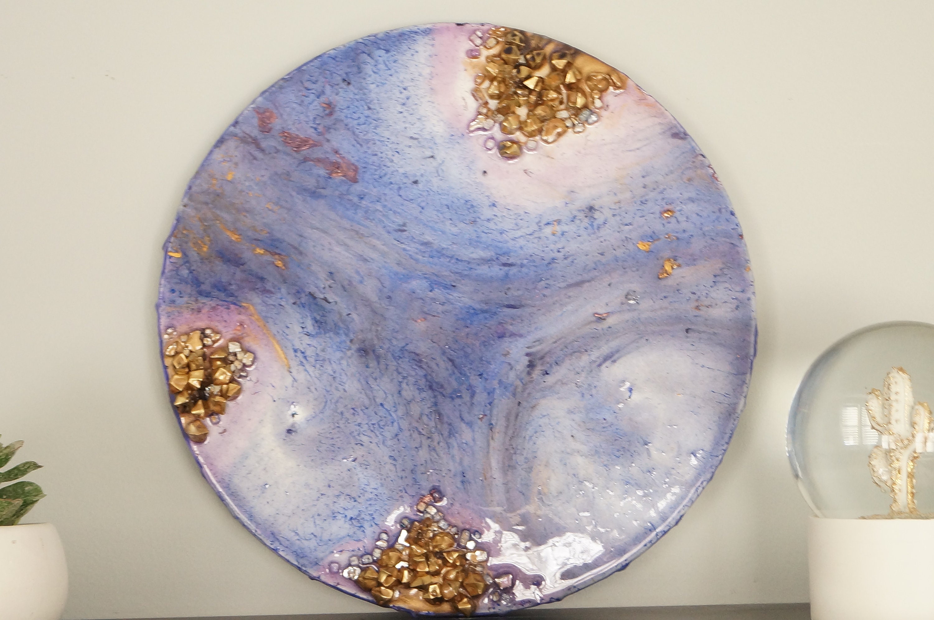 Resin Crystal Art Geode Wall Art Crystal Art Abstract Wall Etsy