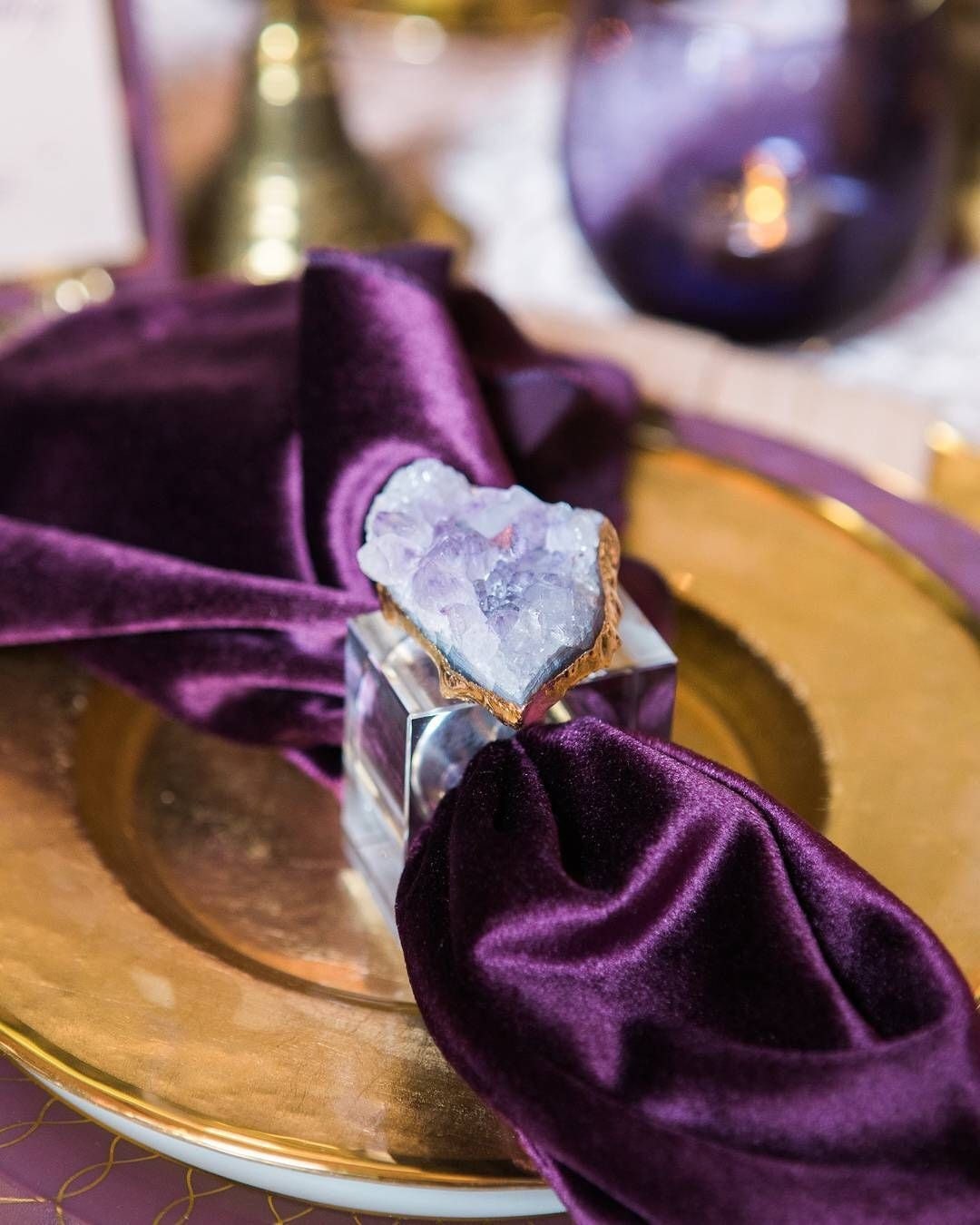 Amethyst hotsell napkin rings