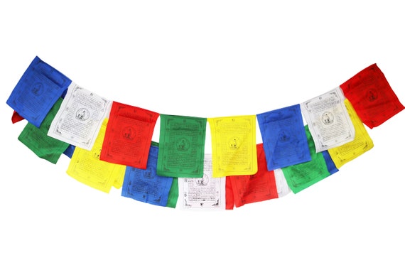 Small Buddhist Astamangala Symbols Garden Prayer Flags Small Buddhist Astamangala Symbols Garden Prayer Flags