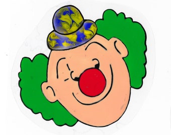 1 Clowns-Window Color Fensterbilder-Fasching-Karneval-Kindergeburtstag-Fensterdekoration-Partydekoartion-Hausball
