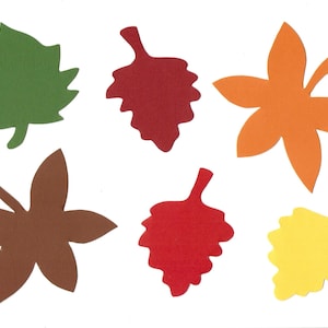6 tlg.Laub Set-Tonkarton-Fensterbilder-Herbst-Blätter